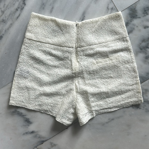 Lucca Couture White Lace Shorts - Picture 2 of 4